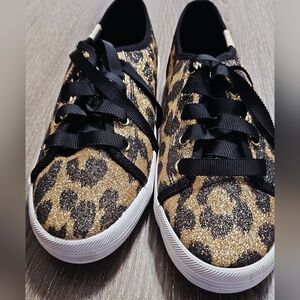 Keds kate spade glitter special edition leopard kids size 3 nwt